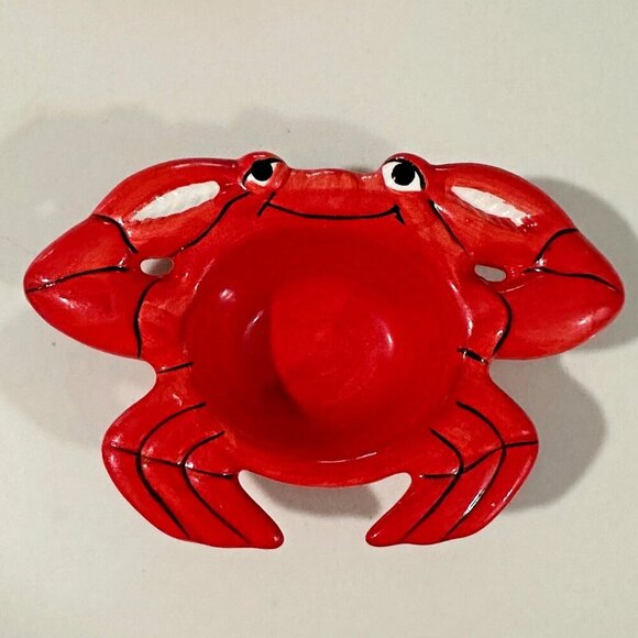 Set of five Vintage Ceramic CRAB BUTTER BOWL DISH Le Gourmet Chef Tableware 5" - Picture 1 of 7